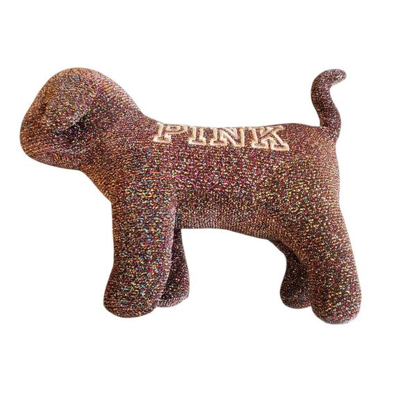 Victoria's Secret Pink Rainbow Multi Shimmer Micro 11 Inch Dog Puppy - Picture 1 of 6